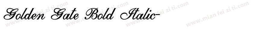 Golden Gate Bold Italic字体转换